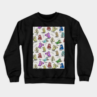 Colourful Bird Pattern Crewneck Sweatshirt